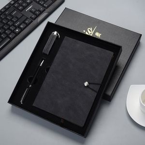 Wholesale Promotion <b>Leather</b> Notebook Gift Set Business <b>Diary</b> With USB Drive Pen <b>Leather</b> Notebook A5 Refillable Journal Gift Set - Product Image 1