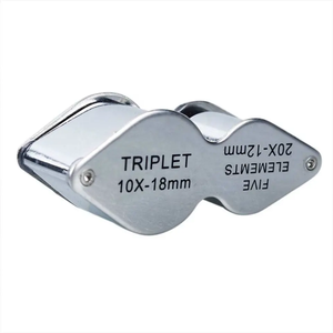 Handheld 10X 20X Dual-<strong>Lens</strong> <strong>Triplet</strong> Folding Magnifying Glasses Jewellery Loupe - Product Image 2