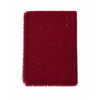 Écharpe-châle pour femme, couleur unie, moelleuse, épaisse, douce et chaude, surdimensionnée, avec franges droites longues, confortable