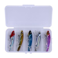 7g 10g 15g Multi Couleur Artificielle En Métal Dur 3D Yeux Naufrage Jigging Vibration Wobblers Vib Leurres De Pêche