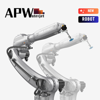 Cortadora de Chorro de Agua Robótica APW de 6 Ejes con Bomba y Control CNC para Corte 3D y Aplicaciones en Acero Inoxidable