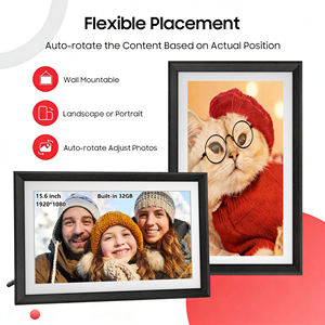 Cadre photo numérique en <span class=keywords><strong>bois</strong></span> <span class=keywords><strong>à</strong></span> <span class=keywords><strong>prix</strong></span> de gros, 15,6 pouces, WiFi, écran tactile, cadre électronique avec MP3 MP4 - Product Image 5