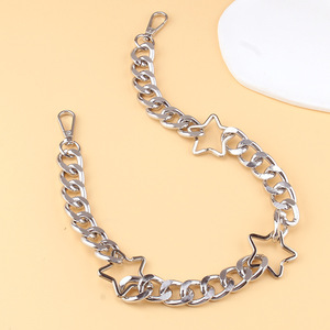 โซ่คาดเอวสไตล์พังก์สตาร์เมทัลแบบชั้นเดียว โซ่หนาสำหรับผู้หญิง สวมใส่ได้ทุกวัน ทำจากโลหะผสมสังกะสี - Product Image 4