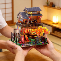 Produsen Puzzle Kayu 3D DIY Model Restoran Sushi Miniatur Kit Kreatif DIY Rumah Miniatur Kit Kerajinan DIY untuk Dekorasi