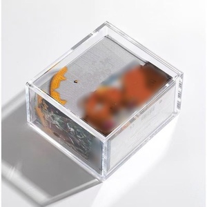 Boîte de présentation de jeu de cartes en acrylique transparente avec couvercle magnétique personnalisé, boîte de booster en acrylique, jeu de cartes à collectionner - Product Image 5