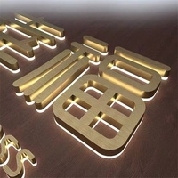 Enseigne d'affaires rétroéclairée en métal 3D Lettre Channel Light Logo Sign Office Acrylic Signages Led Illuminated Signs Neon for Storefront