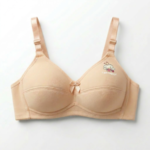 Sujetador juvenil anti-golpes en stock para niñas, transpirable, <span class=keywords><strong>de</strong></span> copa fija, para <span class=keywords><strong>la</strong></span> <span class=keywords><strong>pubertad</strong></span>, para busto pequeño, primer sujetador sin aros para niñas. - Product Image 1
