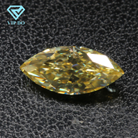 Marquise Cut Vivid Fantaisie Jaune Moissanite Pierres Lâches Marquise Forme Glace Pilée Coupe Original Vivid Jaune Moissanite Diamants
