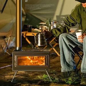 Poêle à <span class=keywords><strong>bois</strong></span> pliable multi-tailles pour le camping, poêle à <span class=keywords><strong>bois</strong></span> portable pour le camping en plein air, poêle à <span class=keywords><strong>bois</strong></span> pour tente avec cheminée - Product Image 4