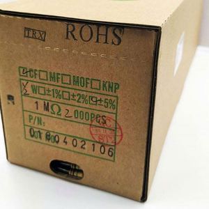 Factory Direct CF1/2W-1Mohm5% T52 1/2W Resistors Carbon Film Resistors 1Mohm 5% 1/2W - Product Image 1