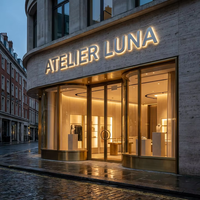 Letrero Acrílico 3D LED Personalizado para Exteriores, Resistente al Agua, Letrero Luminoso para Tienda, Publicidad para Fachada, Logotipo Profesional