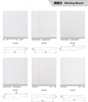 Plinthe de sol décorative de couleur blanche moderne Plinthe Moulure Étanche Installation facile Hôtels Plastique Polystyrène