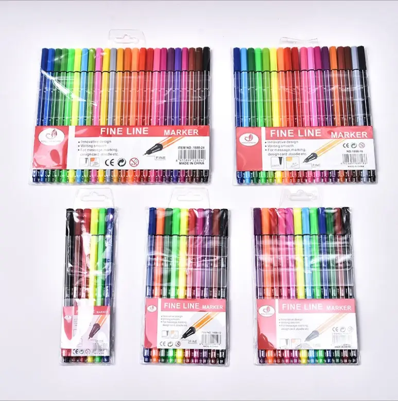 Children's art supplies water-based color hook line pen hand-painted color syringe pen stroke pen