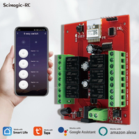Module de commutation intelligent Tuya WIFI à distance, 6 canaux, relais, automatisation domestique, récepteur DC 12V, contrôleur pour éclairage, compatible Alexa