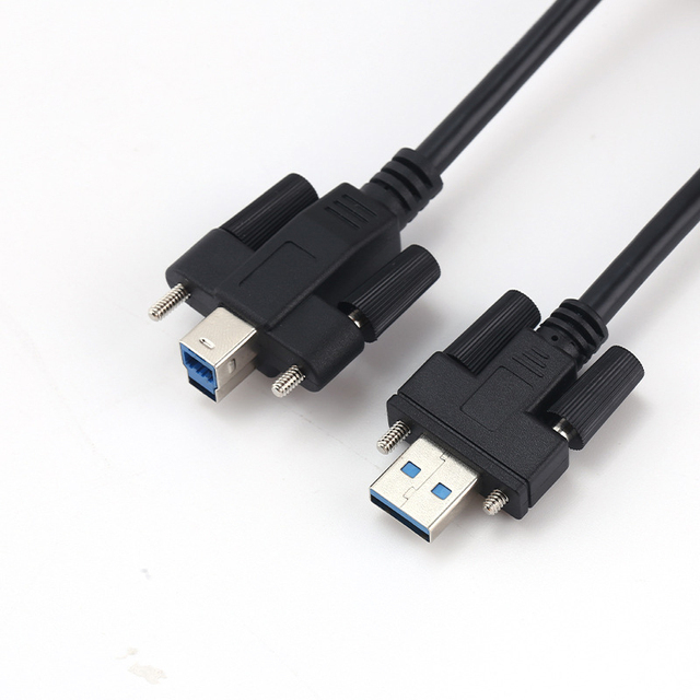 High Speed 0.5m USB3.0 AM BM a Male to B Male USB 3.0 Printer Cable With Screws for Industrial Camera Epson HP ZJiang Printer