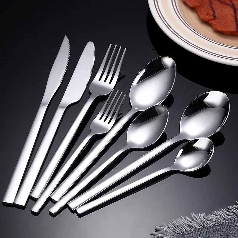 Zilveren Servies Spork Rvs Bestek Bestek Set