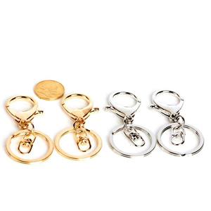 Vente en gros de crochets mousquetons en métal plaqué, fermoirs mousquetons, accessoires pour porte-clés circulaires DIY, porte-clés en métal, boucles en vrac pour la fabrication de bijoux - Product Image 4