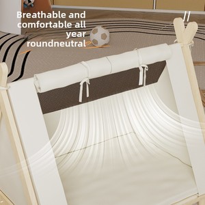 Toptan tüm sezon küçük köpek evi çevre dostu ahşap kapalı çadır ile katı desen sınır ötesi Pet yatak - Product Image 4