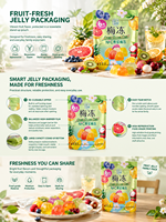 Sachet Doypack Personnalisé avec Logo, Qualité Alimentaire, Scellable à Chaud, Refermable, en Plastique Composite Brillant, Imprimé par Héliogravure, pour Sucre, Fruits et Gelée