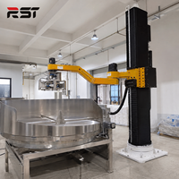 Robot Pembuka Kantong Kantilever Otomatis Penuh Terbaru dengan PLC dan Motor untuk Kantong Semen Mortar dan Bahan Bangunan Bubuk