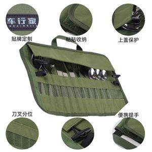 Organizador de Cubiertos para Comer al Aire Libre, Bolsa de Picnic Plegable y Portátil para Acampar, Viajar y Excursiones, Diseño que Ahorra Espacio - Product Image 2