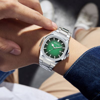 Montre-Bracelet Homme de Luxe Haut de Gamme en Gros Étanche Acier Inoxydable Quartz Fonction Lumineuse Montre pour Homme