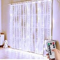 Guirnalda de Luces LED para Ventana de 3*1 3*2 3*3m, 8 Modos, Alimentación USB, Impermeable IP44, para Exteriores, Navidad, Dormitorio