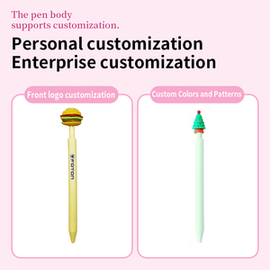 Stylos à bille en gel personnalisés avec logo, personnages de dessins animés, couverture souple en PVC, papeterie kawaii, mignons, pour enfants - Product Image 3