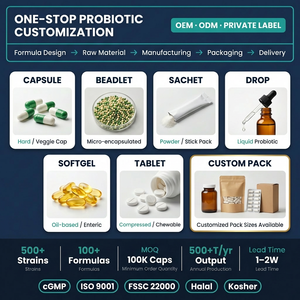 Complément Probiotique 100 Milliards UFC 6 Souches <span class=keywords><strong>Poudre</strong></span> Santé Intestinale & Immunitaire pour Chats & Chiens Toutes Races & Âges Logo Personnalisé - Product Image 3