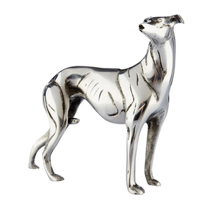 Escultura Moderna de Perro de Aluminio para Escritorio de Oficina, Escultura de Perro de Metal con Acabado Bronce Antiguo para Sala de Estar - Product Image 6