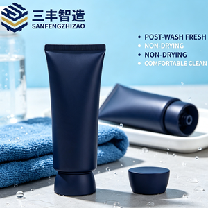 Tubo Exprimible de LDPE Vacío de Color Personalizado con Tapa de Rosca Plana Trapezoidal para Crema para el Cuidado de la Piel y Aceite Esencial Personalizados - Product Image 5