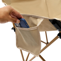 Chaise de camping pliable portable Feistel en tissu Oxford épaissi avec dossier, personnalisable et ultralégère pour adultes