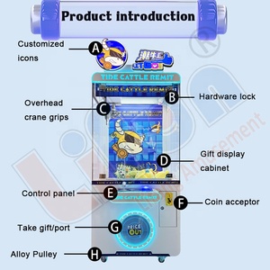 Machine de jeux d'arcade commerciale d'intérieur LIFUN Tide Cattle Remit, grue à griffes transparente, poupée en peluche, attrapeur de jouets - Product Image 5