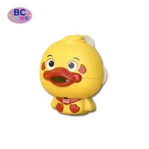 Hotsale Cute Yellow Mini Bathing Duck Plastic Baby Bath Bubble Machine Toys for Toddlers Water-based Durable Crab Design