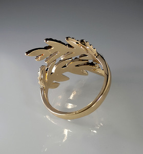 Anello Aperto a Forma di Foglia, Design Creativo, Regolabile, per Donne - Product Image 6