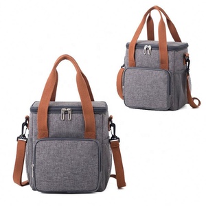Oxford Student Grande Capacité Isolé Thermique Refroidisseur Boîte À Lunch Sac Pour Garder Frais De Refroidissement Au Chaud Avec Bandoulière - Product Image 1