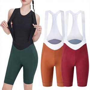 Shorts à bretelles trois-quarts pour femme, ajustés, respirants, anti-humidité, en Spandex et Polyester, pour le sport - Product Image 1