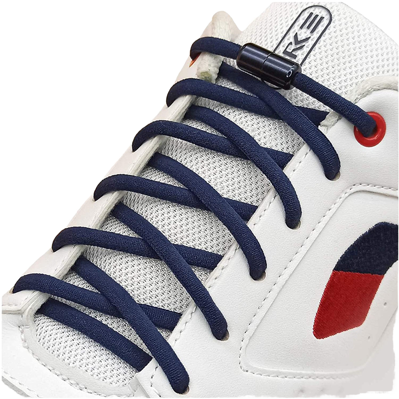 High Quality 21 Colors No-Tie Polyester Shoelaces with Metal Lock & Elastic for Kids & Adults Sneakers Quick Lock