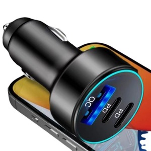 ที่ชาร์จในรถยนต์ 2C1A 78W ชาร์จเร็ว USB Type C สำหรับ Apple 15 16 สีดำ - Product Image 5