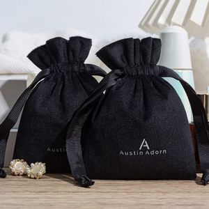 Recyclable Custom Logo Soft Luxury Velvet Toys Pouch Luxury Bag Velvet Dust Bag With Ribbon for <b>Handbags</b> Dust Wedding Gift Bag - Product Image 4