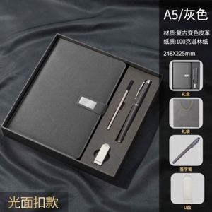 Cuaderno de Cuero A5 de Lujo Ecológico de Alta Calidad, Planificador, Juego de Regalo con Bolígrafo Empresarial con Logotipo Personalizado, Impresión Serigráfica Mairun en EE. UU. - Product Image 5
