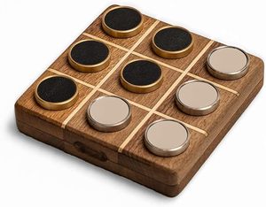 Cao Cấp Bằng Gỗ Tic Tac Toe Hội Đồng Quản Trị Trò Chơi, Trò Chơi Câu Đố Bằng Gỗ, Bàn Cà Phê Cổ Điển Trang Trí Nội Thất, Nhà Món Quà Nóng Lên - Product Image 2