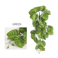 DD2028 Plantes suspendues 33 pièces, feuilles artificielles tropicales, feuilles de Monstera, pour décoration de maison, bureau, étagère