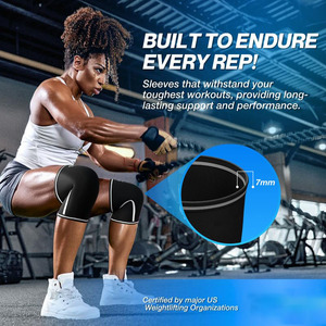 Genouillères <span class=keywords><strong>de</strong></span> <span class=keywords><strong>musculation</strong></span> personnalisées <span class=keywords><strong>de</strong></span> haute qualité avec logo pour femmes, respirantes, durables et <span class=keywords><strong>élastiques</strong></span> - Product Image 5