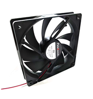 Ventilateur de refroidissement DC sans balais 120 mm à roulement à billes, 12 V, 2 broches, silencieux, axial, pour boîtier PC, serveur, avec trous de fixation aux coins