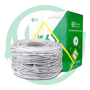 1000ft محمية في الهواء الطلق القط 6 كابل PVC + PE سترة Al احباط 90% تجديل النحاس sftp cat6 كابل شبكة محلية 305m - Product Image 5