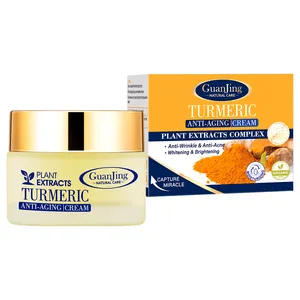 Guanjing 50ml Oem Wholesale Moisturizing AntiAging Cream Skin Turmeric Whitening Cream For Face