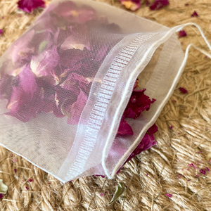 Dùng Một Lần <span class=keywords><strong>3</strong></span> Kích Cỡ Trắng Rỗng Nylon Vải Lưới Lọc Túi Trà Với Dây Rút - Product Image 1