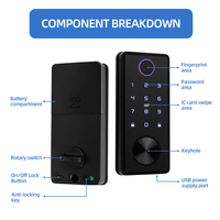 YAGU Mini cerradura inteligente corta Contraseña de entrada sin llave de tarjeta IC cerradura antirrobo Oficina código digital automático cerrojo cerradura de puerta