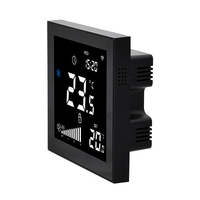 Ventilasi Udara Segar Termostat Pintar WiFi APP Layar Sentuh Kecepatan Kipas EC 0-10V RS485 Modbus Damper AC220V Pemasangan Dinding Ruangan HVAC